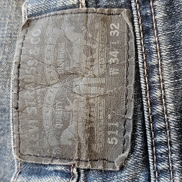 Levi's Men's 511 Size 34x32 Slim Fit Flex Blue Jeans, Gently Used Condition - Picture 2 of 13